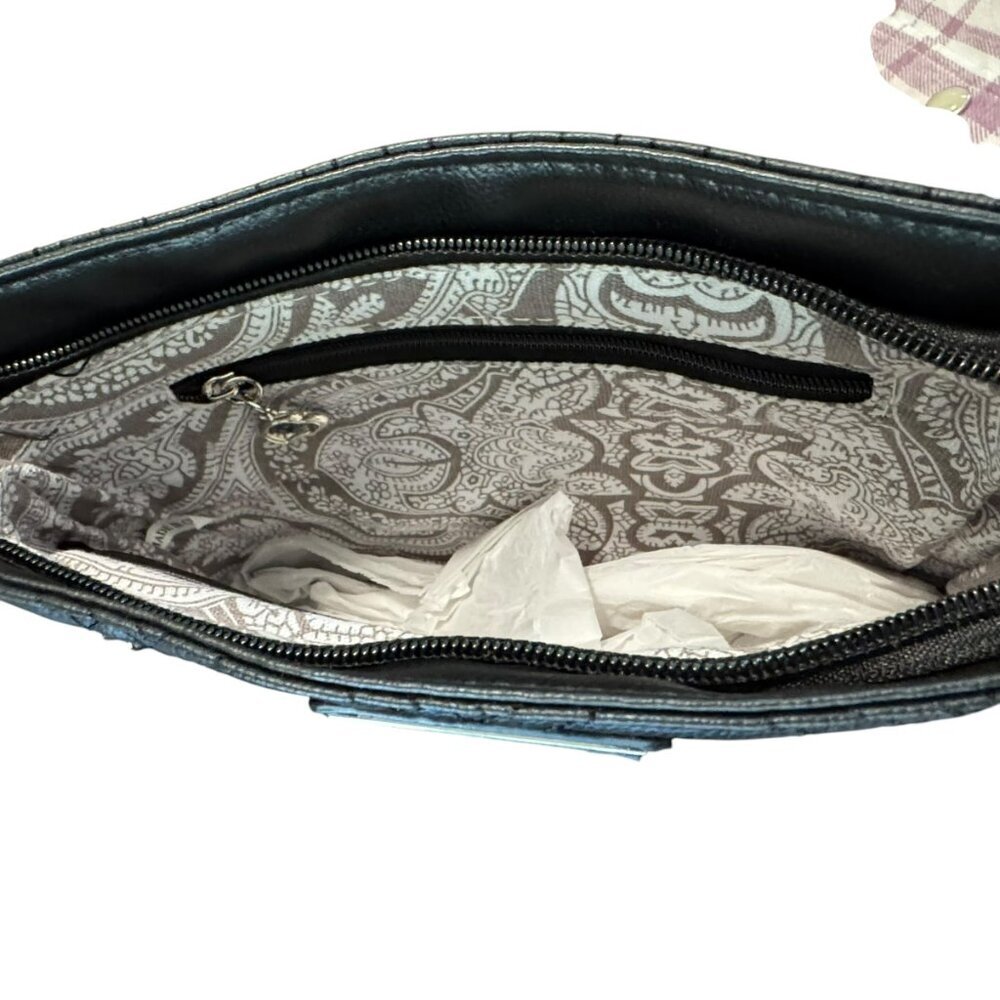 Bella Russo Black Quilted Vegan Leather Crossbody women's  Bag.  NWOT - Picture 4 of 7